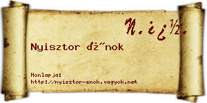 Nyisztor Énok névjegykártya